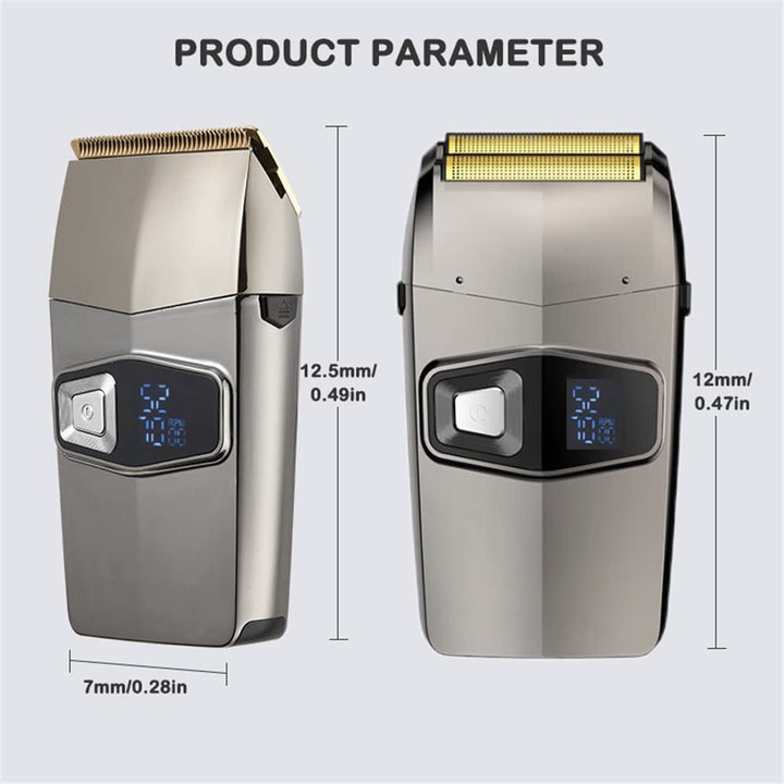 Electric Shaver, LED Digital Display, Electric Shavers for Men Barber Shaver with Precision Trimmer, Beard Trimmer with Rechargeable, Low Noise Durable for Men Home