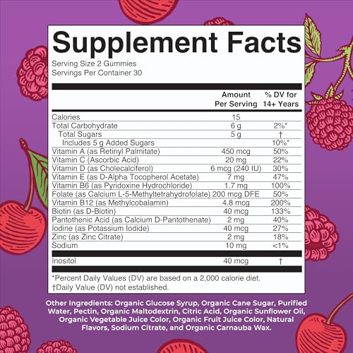 MaryRuth Organics Mens Vitamin Gummy | USDA | Vegan | Daily Multivitamins for Immune Support | Non-GMO | Gluten Free | 60 Count