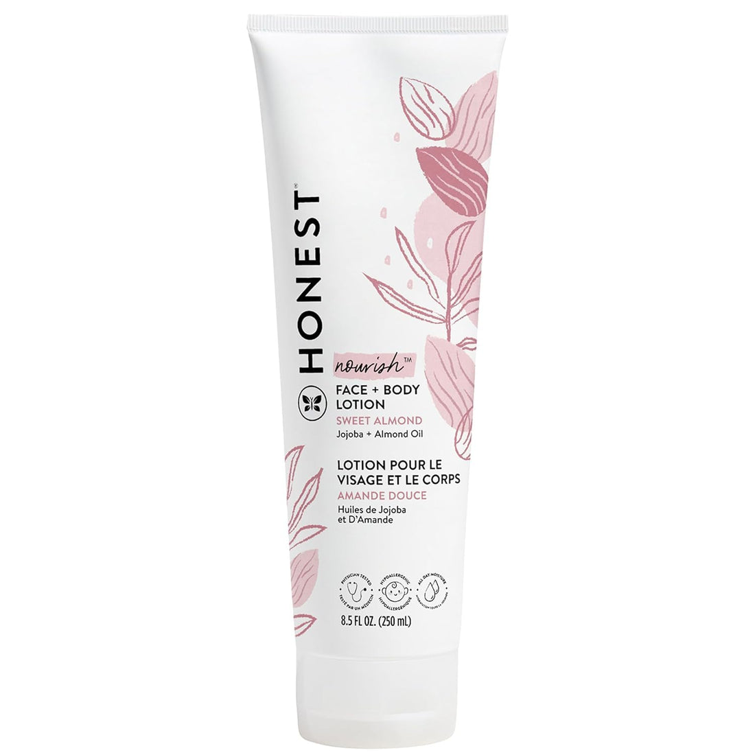 The Honest Company Gently Nourishing Face and Body Lotion, Sweet Almond, 8.5 Fl Oz
