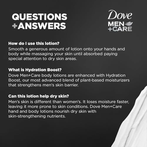 Dove Hand & Body Lotion, Men+Care Variety Pack – Rough Dry Skin Comfort with Shea Butter, Sensitive Skin Comfort with Aloe Vera, Everyday Skin Comfort with Jojoba Oil, 13.5 Oz Ea (3 Piece Set)