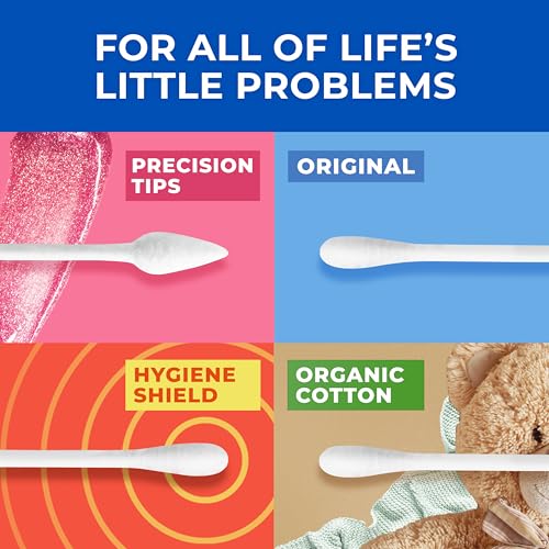 Q-tips Cotton Swabs, Hygiene Shield Travel Size Toiletries, for First Aid, Beauty and Baby, 100% Cotton, 30 Count