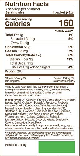Dr. Kellyann Super Vanilla Collagen Smoothie (7 Packets) – Protein Shake, Keto & Paleo-Friendly, Supports Skin & Gut, 1 Pack