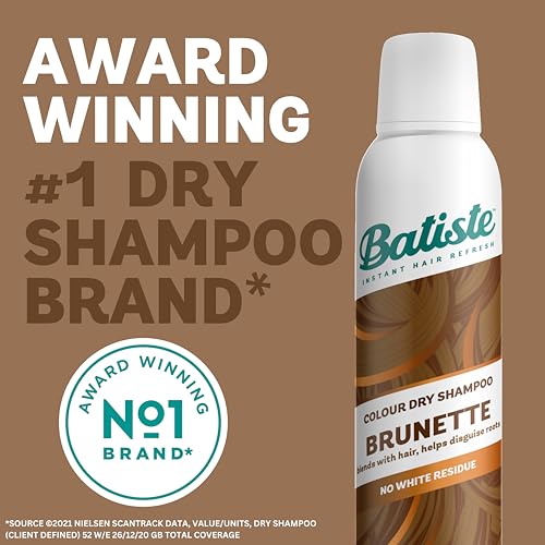 Batiste Dry Shampoo, Medium and Brunette, 6.73 Fluid Ounce (Packaging May Vary)