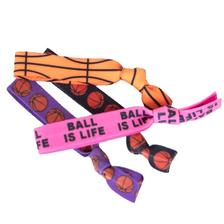 8 Piece Hair Elastic Set - Basketball Gift for Girls & Women - Accessories for Players, Coaches, Teammates, High School Basketball Teams, Women's Leagues -