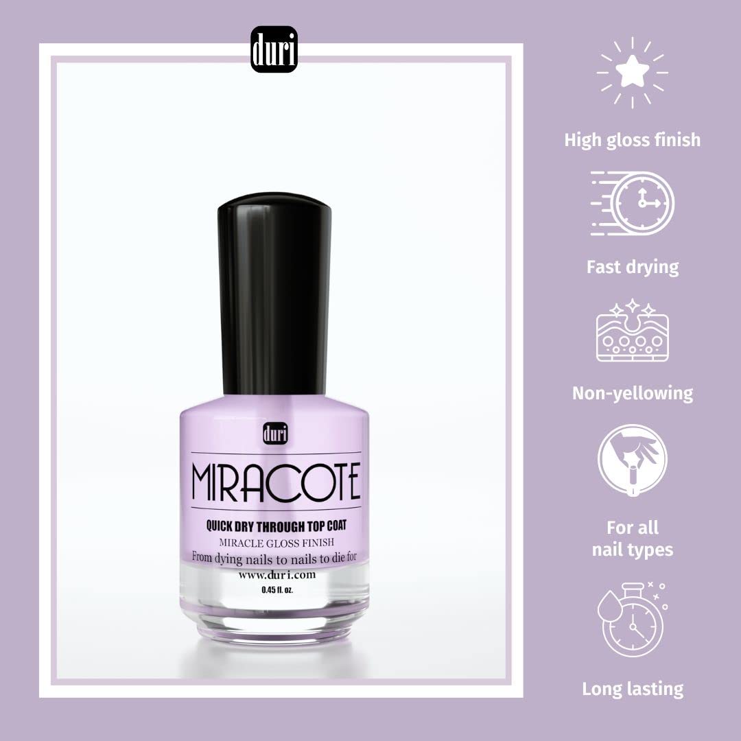 duri Rejuvacote 1, Miracote Nail Growth System Kit, 0.61 fl. Oz.