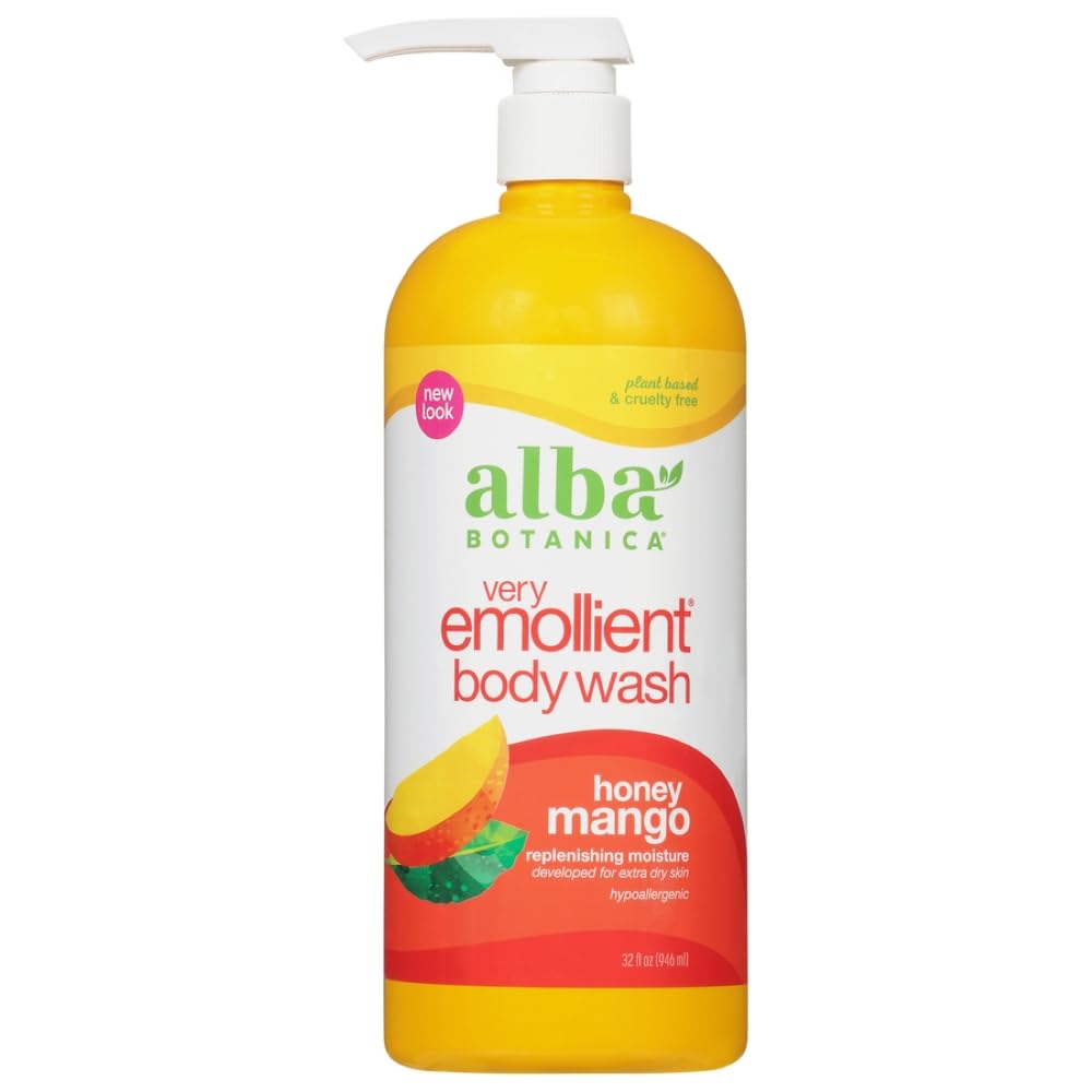 Alba Botanica Bath and Shower Gel Honey Mango 32-Ounce Bottle