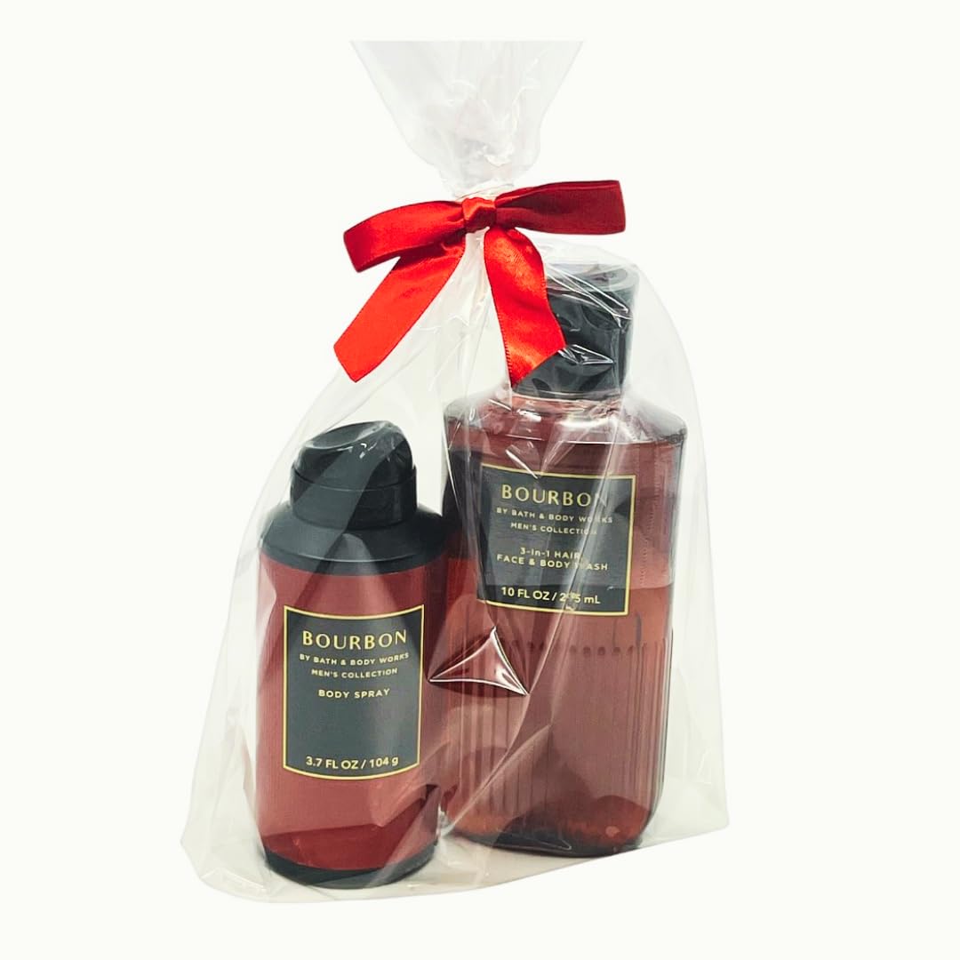 Bath and Body Works, GIFT SET BOURBON FOR MEN - BODY WASH AND DEODORIZING BODY SPRAY- FULL SIZE