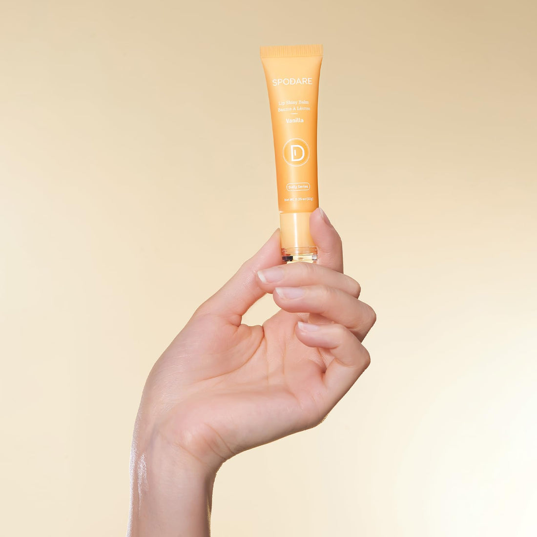 SPODARE Lip Shiny Balm Vanilla: Lip glosses infused with Tahitian Vanilla, Monoi Flower, Sunflower Oil & Wolfberry Extract, Softening, Gloss Finish - Light Weight with Shea Butter