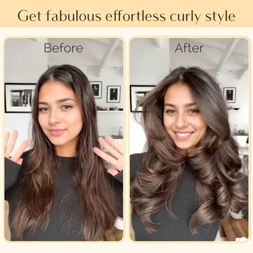 YANIBEST Heatless Hair Curler, Heatless Curls Overnight, No Heat Heatless Curling Rod, Heatless Hair Curlers to Sleep in, 6PCS Rods for Most Hair Types