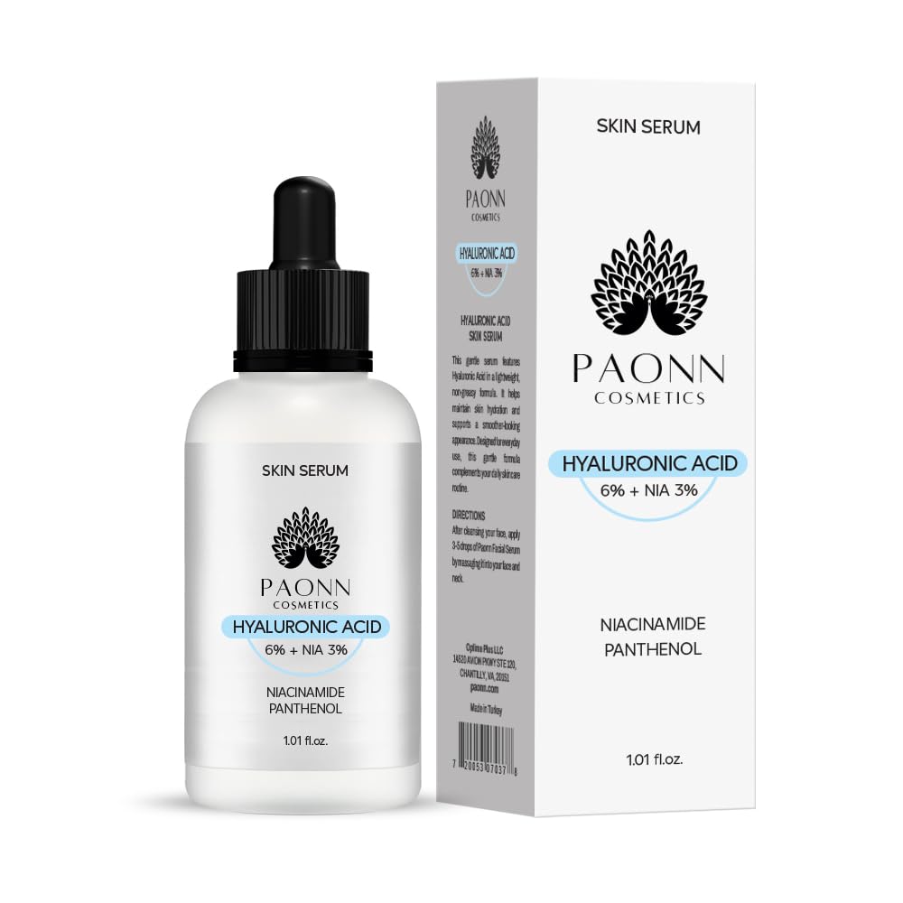 Hyaluronic Acid Serum for Face, Deep Hydration & Plumping, Lightweight, No Fragrance, Skin Smoothing, Moisture-Locking Effect