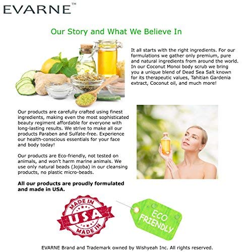 Evarne Lavender Dead Sea Salt Body Scrub with 7 Essential Oils