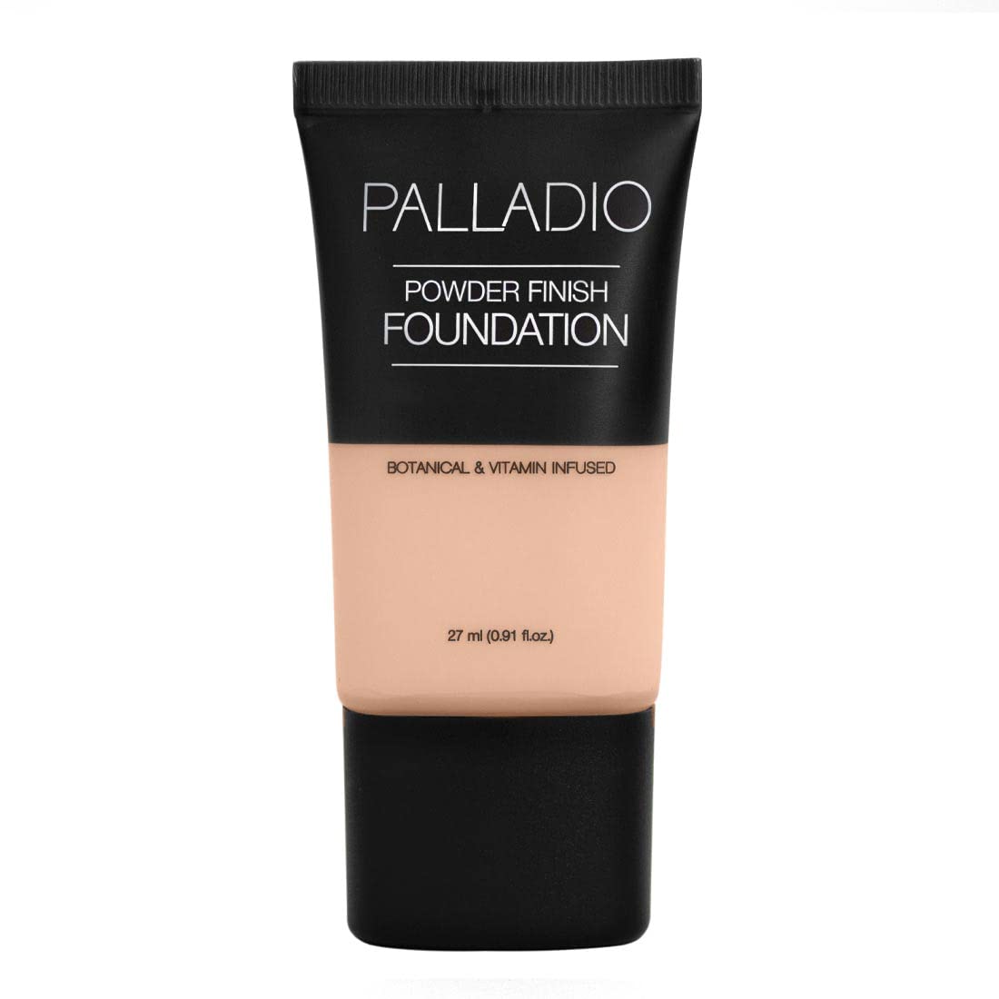 Palladio Powder Finish Liquid Foundation, Natural Matte Appearance, Reduces Fine Lines, Covers Large Pores, Hides Imperfections, All Day Wear, Sheer to Medium Coverage, Ivory