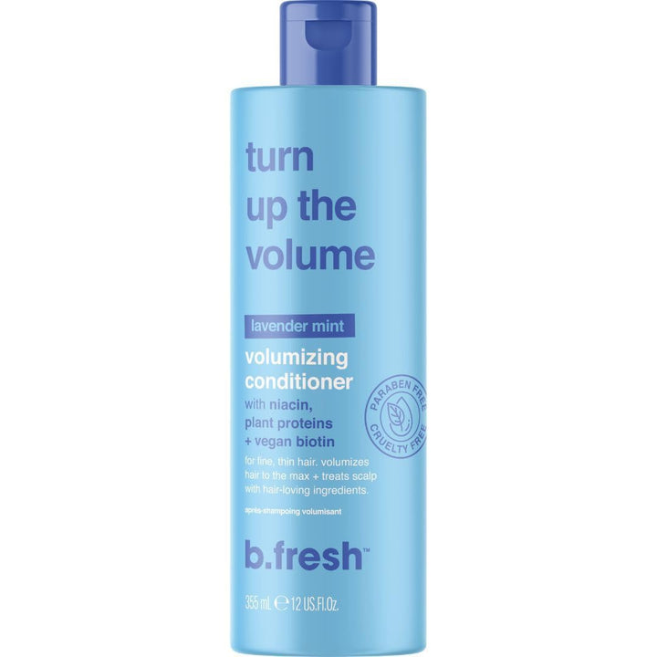 b.fresh Volumizing Conditioner | Turn Up The Volume - Add Volume to Fine, Thin Hair Types, Packed with Niacin, Plant Proteins, and Biotin for Growth, 12 Fl Oz