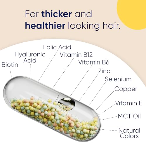 Moerie Ultimate Hair Boost Supplement for Women & Men - Hair, Skin, Nails Vitamins with Biotin & Minerals for Hair Health - Thicker Hair - 60 Capsules