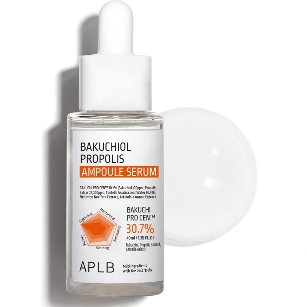 APLB Bakuchiol Propolis Ampoule Serum | BAKUCHI PRO CEN™ 30.7% 1.35 FL.OZ/Korean Skincare, Wrinkle care, Elasticity care, Revitalize for gentle and improve skin texture