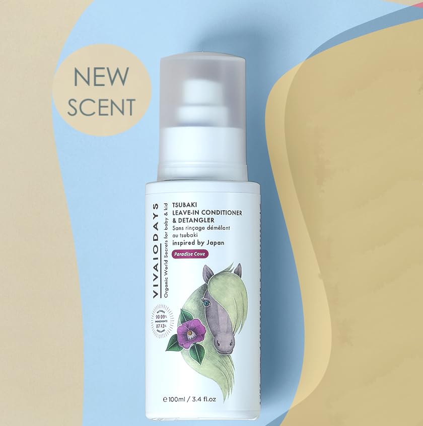 VIVAIODAYS Tsubaki Leave-in Conditioner & Detangler, Scent Paradise Cove 3.4 fl. oz. | 100 ml.