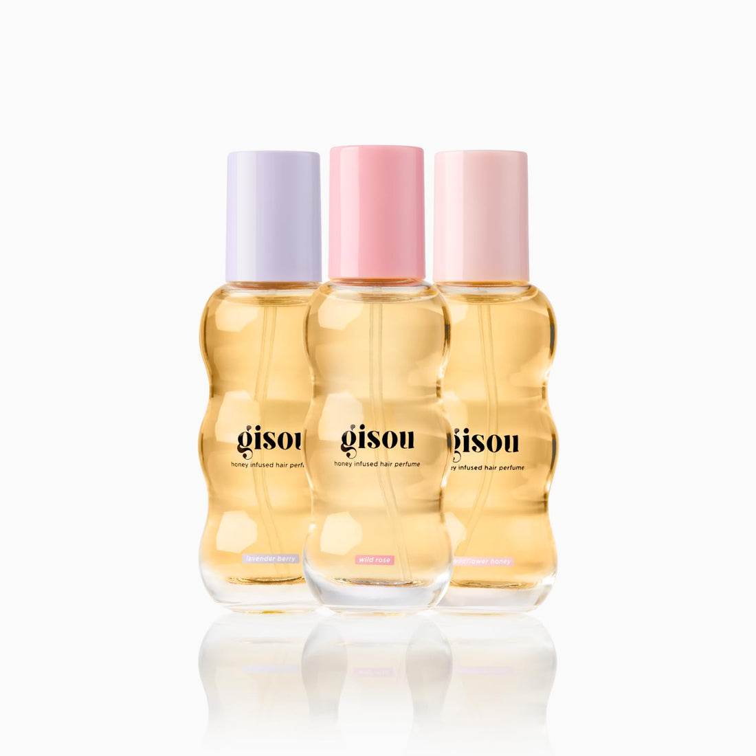 Gisou Take Me With You Spritz Set – 3 Mini Honey Infused Hair Perfumes – Hydration, Shine & Refreshing Floral Scent
