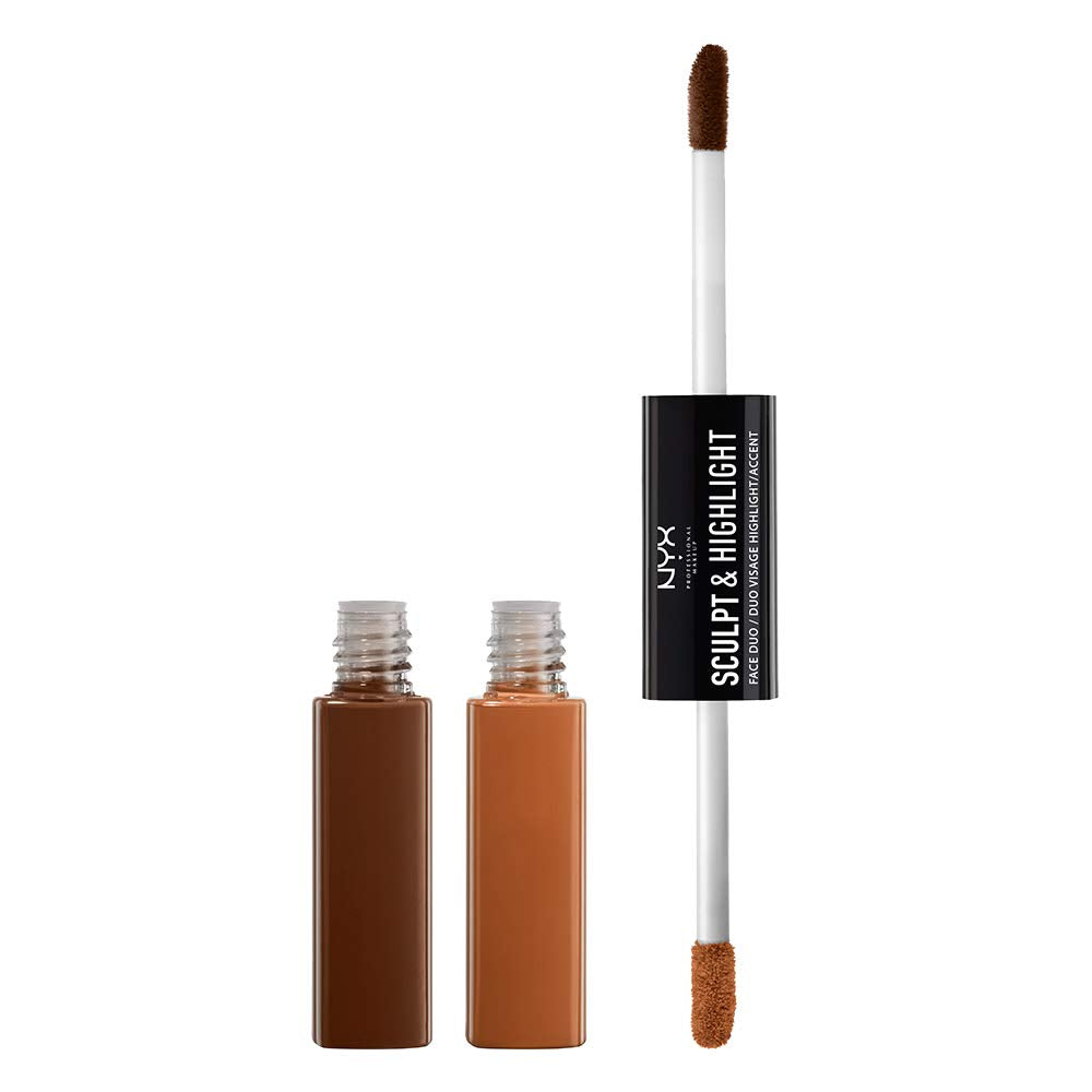 Nyx Professional Makeup Sculpt and Highlight Face Duo, Espresso/Honey, 10.6 ml