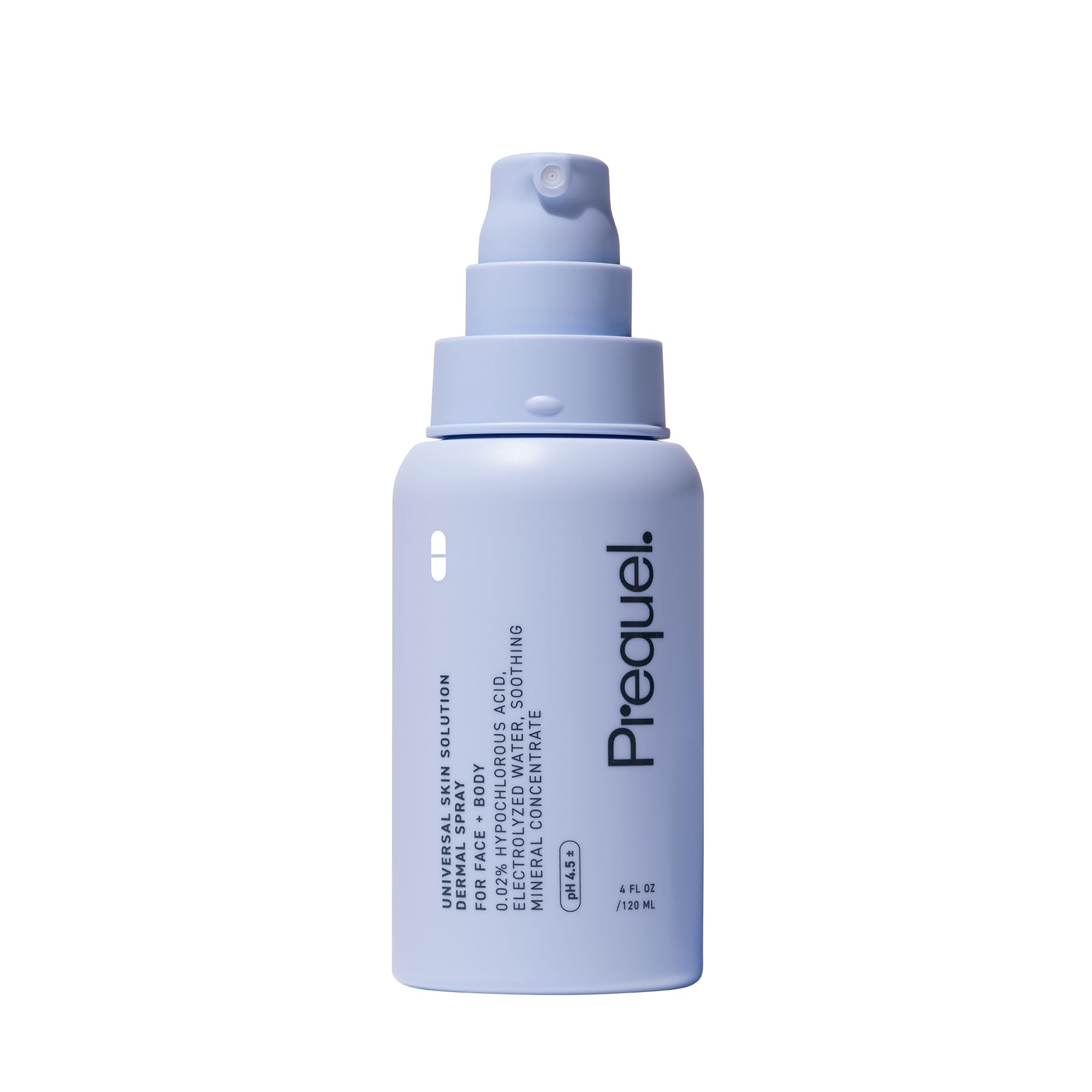 Prequel Skin Universal Skin Solution Hypochlorous Acid Spray for Face and Body. HOCL Facial Cleanser and Dermal Spray with Electrolyzed Water and Mineral Complex. pH-Stabilized Skin Care. 4oz