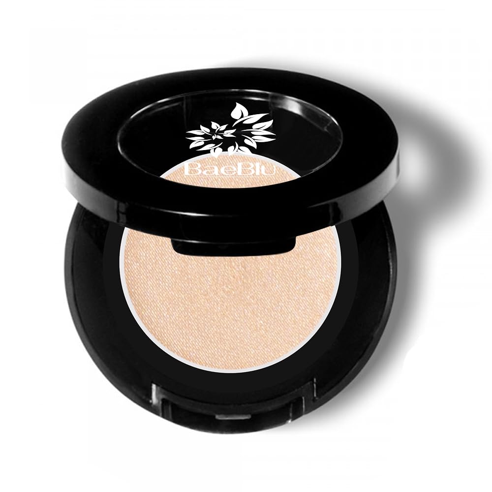 Peach Ice : Best Organic 100% Natural Vegan Eyeshadow Makeup, Made in USA, Finely Pressed Velvety Smooth Eyeshadow Pigment by BaeBlu, Peach Ice