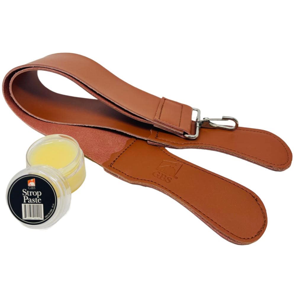 GBS Leather Razor Strop 2 x 23 + 10 ml strop paste
