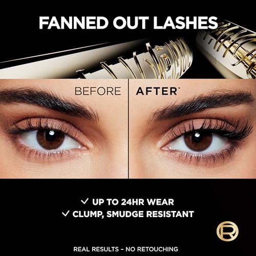 L’Oréal Paris Voluminous Panorama Mascara, Volumizing and Lengthening Mascara, Washable Longwear and Smudge Resistant Make Up, Blackest Black, 0.33 Fl Oz