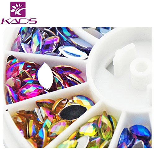 KADS AB 600PCS Nail Art Rhinestones Glitters Acrylic Tips Manicure Decoration for nail rhinestones: Size4