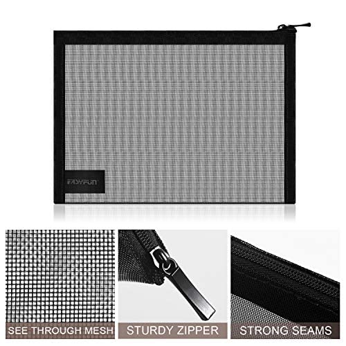 Mesh Makeup Bag Cosmetic Organizer Zipper Make up Pouch Black Bags Travel Accessories