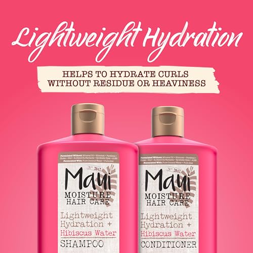 Maui Moisture Lightweight Hydration + Hibiscus Water Conditioner, Nourishing Conditioner Softens & Quenches Wavy & Curly Hair with Aloe Vera, Vegan & Silicone-Free, 25.4 fl. oz