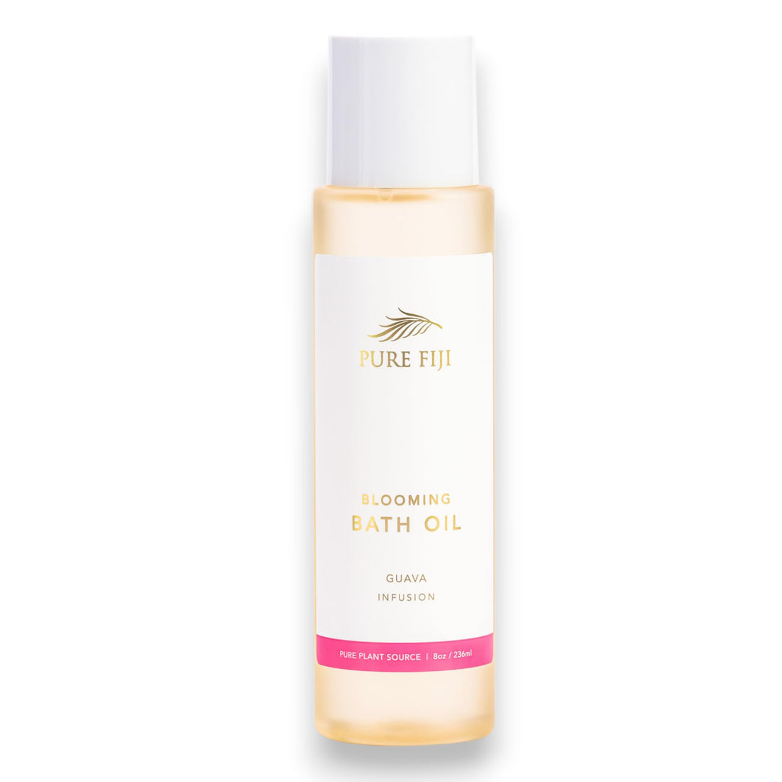 Pure Fiji Bath Oil, Conditioning Body Moisturizer with Natural Ingredients Bath Essential for Women Moisturizing Bath & Body Oil - Guava (8oz/236ml)