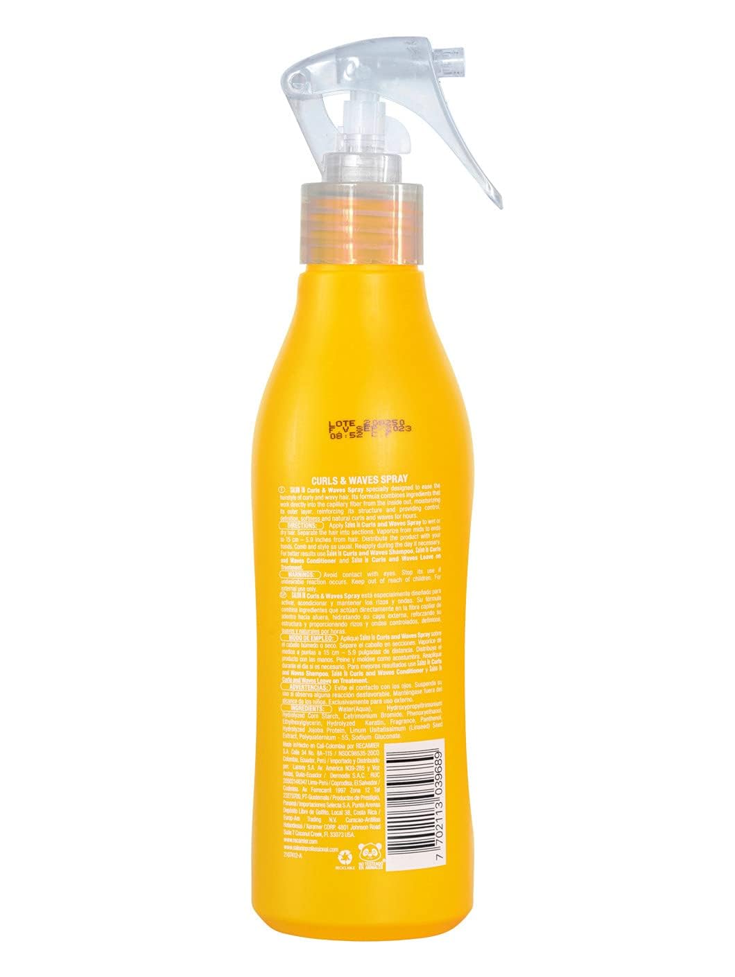 RECAMIER Professional Salon In Texturizing Frizz Control Curly Hair Spray for Styling | Curl Refresher Care Products Crema para Peinar el Cabello Rizado