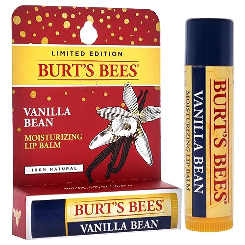 Vanilla Bean Moisturizing Lip Balm Blister by Burts Bees for Unisex - 0.15 oz Lip Balm (Limited Edition)