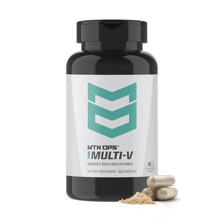 MTN OPS Multi-V Womens Multivitamin Vegetarian Capsules, Essential Daily Vitamin Complex, 60 Capsules, 30 Day Supply