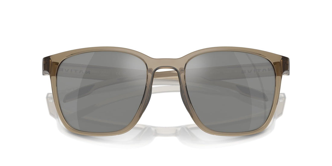 Native Eyewear Targhee Square Sunglasses, Smokey Quartz/Silver Mirrored Polarized, 54 mm