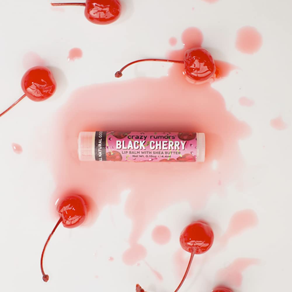 Crazy Rumors Soda Pop Lip Balm Black Cherry Tubes - 0.15 Oz 4 Pack