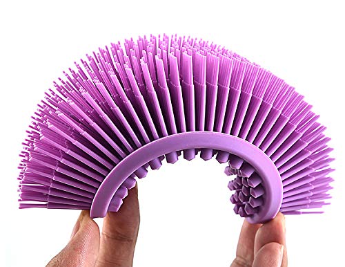 Montmart Silicone Round Scrubber Shower Back Exfoliating Sponge Blue Pink 2pcs