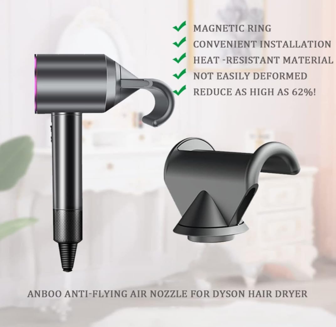 Chuancheng Flyaway Attachment Nozzle for Dyson Supersonic Hair Dryer HD01 02 03 04 08 Tool (Grey)