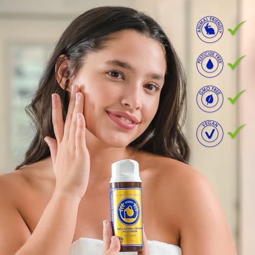 Organic Anti Aging Face and Body Butter Cream for Dry Skin, Hair, Hands, Cuticle, Nails. Made of Almond, Olive, Jojoba Vitamin E, Lavender oil. Day and Night Moisturizer for Women and Men