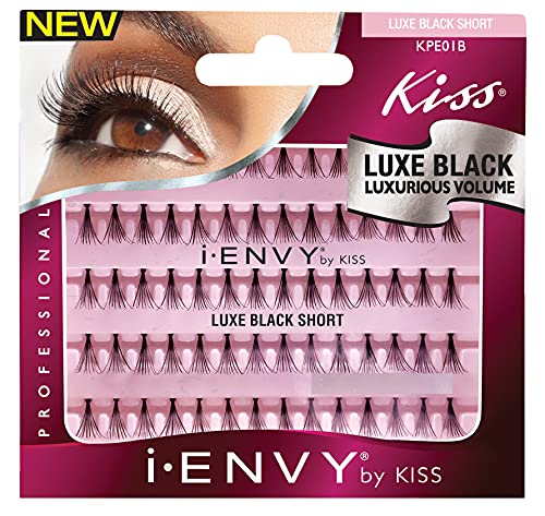 Kiss I Envy Luxe Black Short Lashes Black (6 Pack)