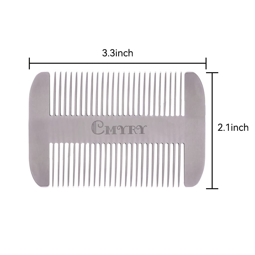 Wallet Durable Stainless Steel Comb for Hair & Beard Pocket Men Comb(travel metal wallet)