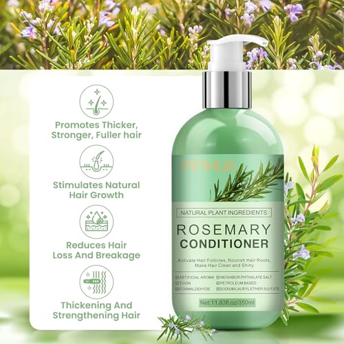 Rosemary Conditioner for Hair Growth: Conditioner for Thinning Hair & Anti-Hair Loss for Men and Women - Rosemary Mint Strengthening Conditioner with Tea Tree Oil Biotin