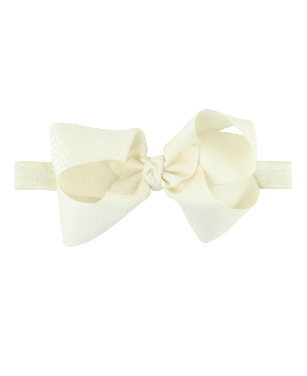 RuffleButts® Girls Ivory Bow Headband - One Size