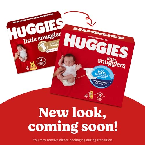 Huggies Size 1 Diapers, Little Snugglers Newborn Diapers, Size 1 (8-14 lbs), 32 Count