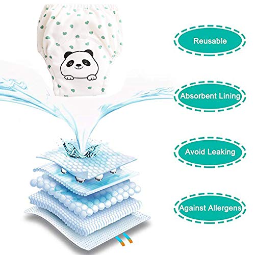 6 Pack Potty Training Pants for Boys Girls, Learning Designs Training Underwear Pants(4T-5.5T)