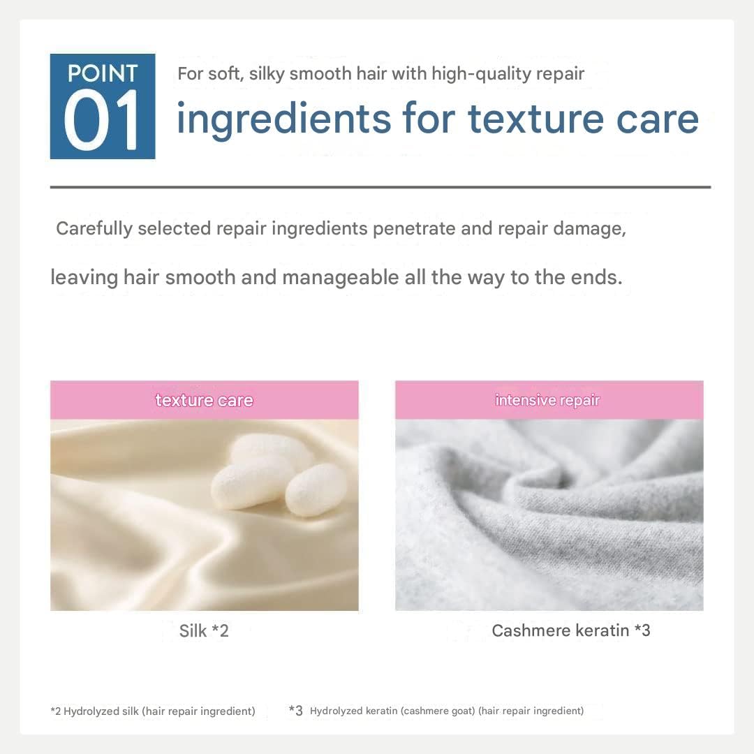 plus eau, Shampoo & Conditioner Set, Daily Moisture Renewal Hair with Silk Beauty Essence Ingredients, 15.2 oz / 450ml, 2-Pack, Made in Japan, Ultimate Moisture