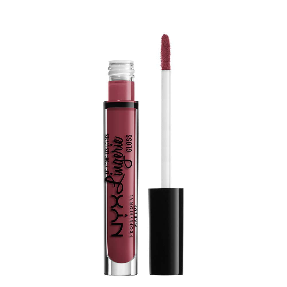 Nyx Professional Makeup Lip Lingerie Gloss, Dark Pink-brown, 0.11 Ounce