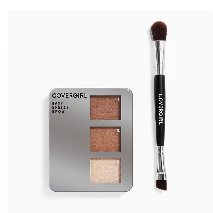 Covergirl Easy Breezy Brow Powder Kit, Rich Brown