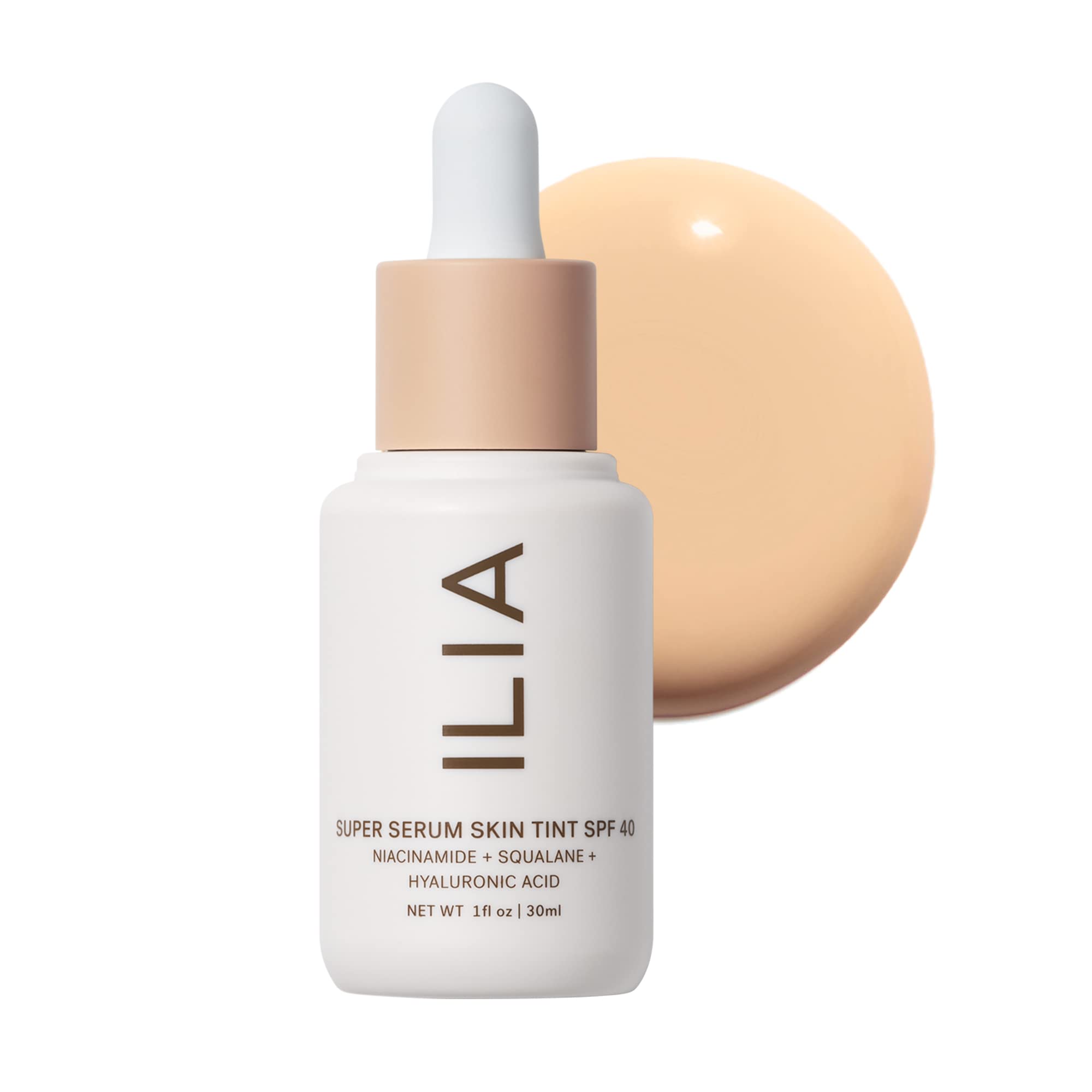 ILIA - Natural Super Serum Skin Tint SPF 40 | Non-Toxic, Vegan, Cruelty-Free, Clean Makeup (Balos ST-3)