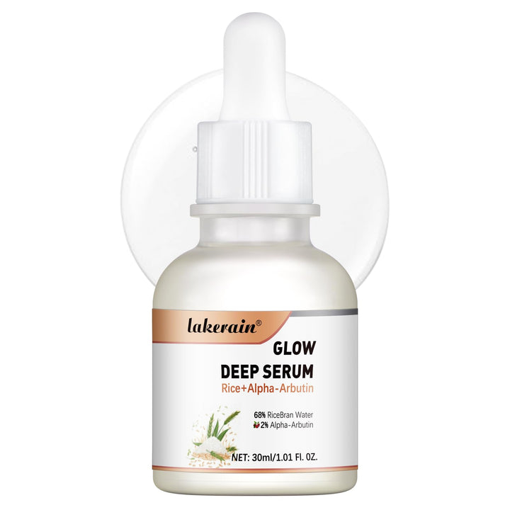 NICEFACE Rice+Alpha-Arbutin Glow Deep Serum for Face, Hydrating Serum for Moisturize Skin, Reduces Skin Dullness and Dark Spots, Suitable for all skin types (30ml)