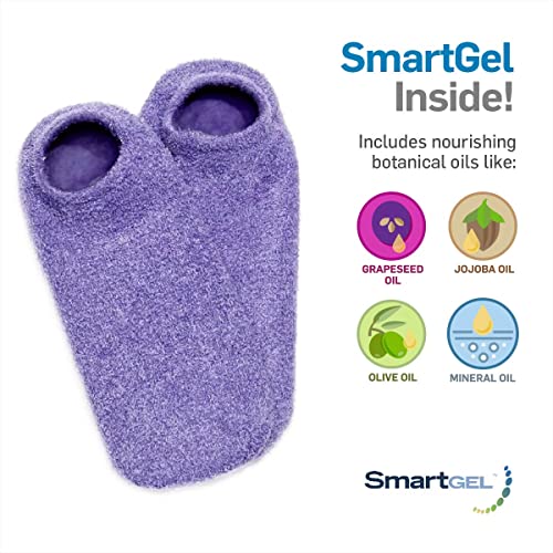 NatraCure Moisturizing Gel Booties and Gloves Set - (for dry skin, dry hands, feet, cracked heels, cuticles, rough skin, dead skin, use with your favorite lotions) - 155/175-LAV/RET - Color: Lavender